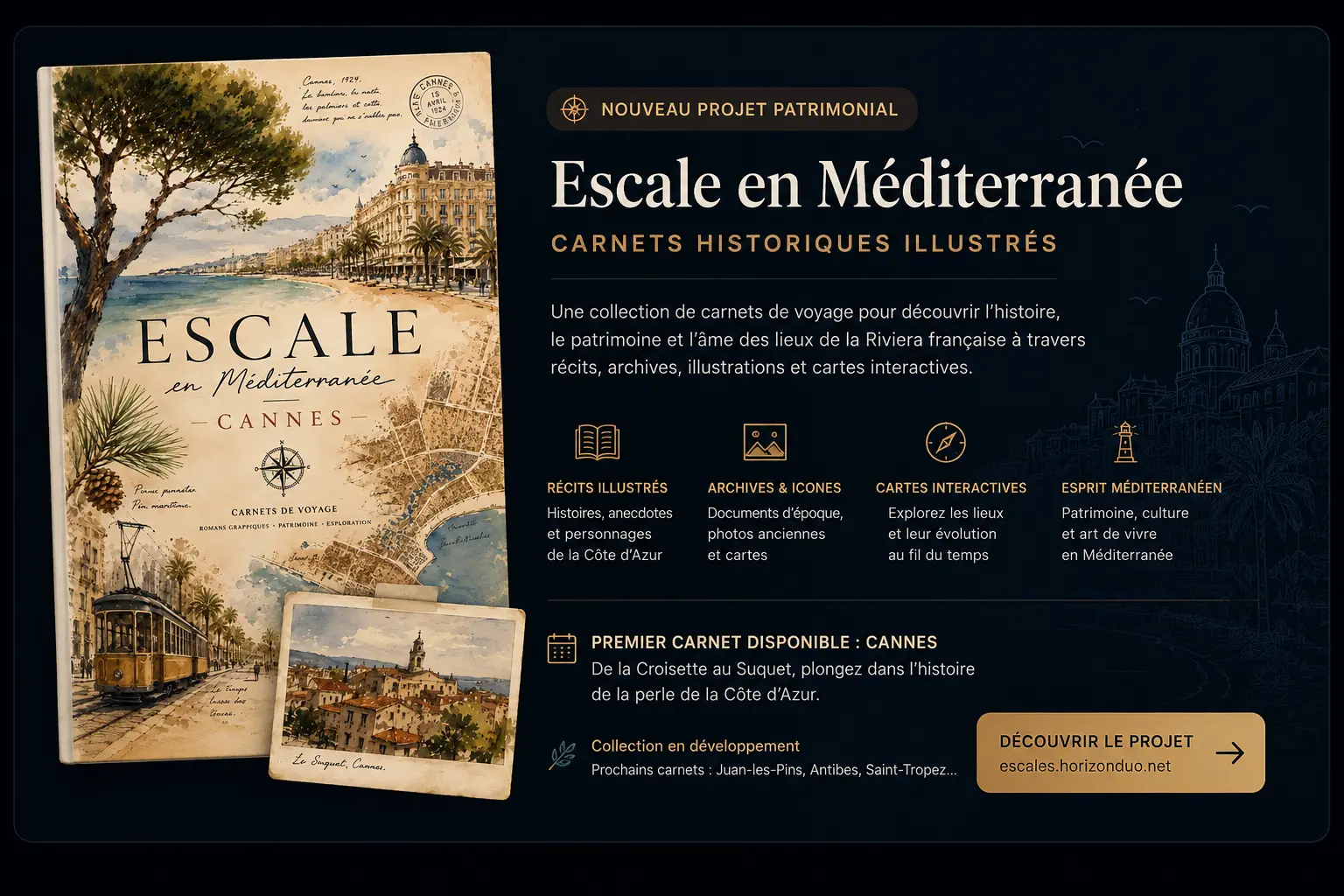 Infographie — Cannes autrement : quand l’IA permet de créer le carnet de voyage dont je rêvais il y a 20 ans  