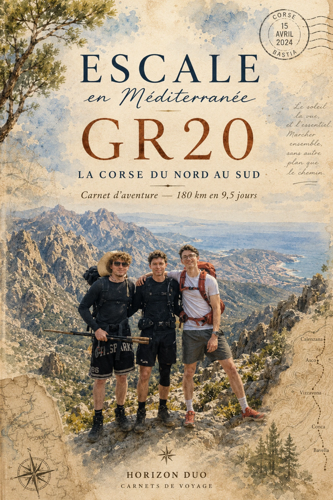 GR20 Corse — carnet d'aventure de trois jeunes marcheurs
