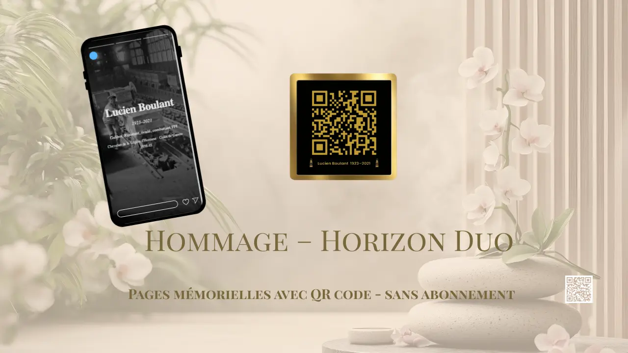 Pages mémorielles avec QR code
